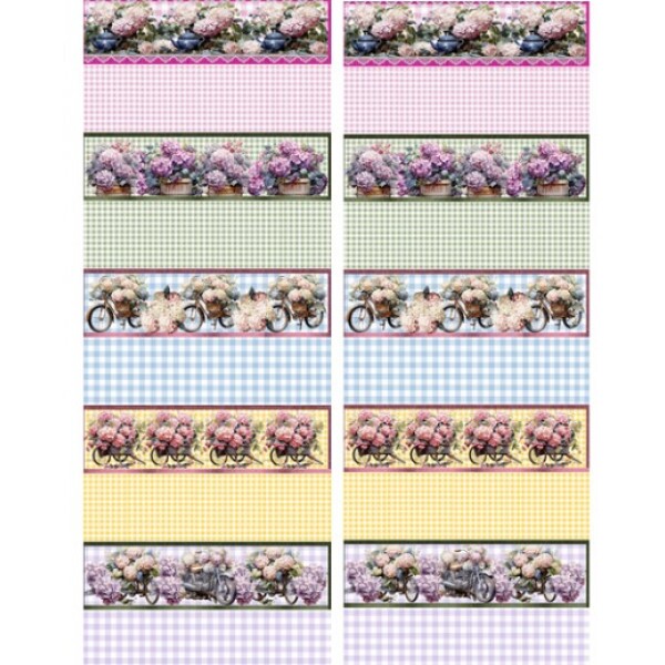 MR26 - TRICOL. COLEÇÃO JUARI SOUZA - BARRADO ALMA DE FLORES - 100% ALGODÃO - A2211-001