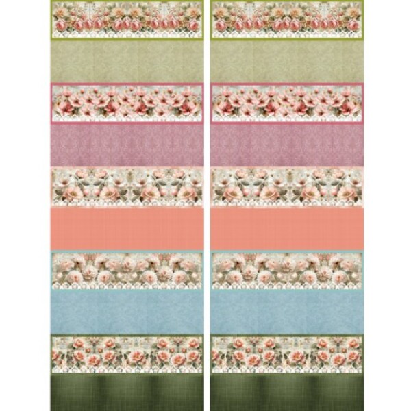 MR26 - TRICOL. COLEÇÃO JUARI SOUZA - BARRADO HORTENSIA DO MEU JARDIM - 100% ALGODÃO - A2210-001