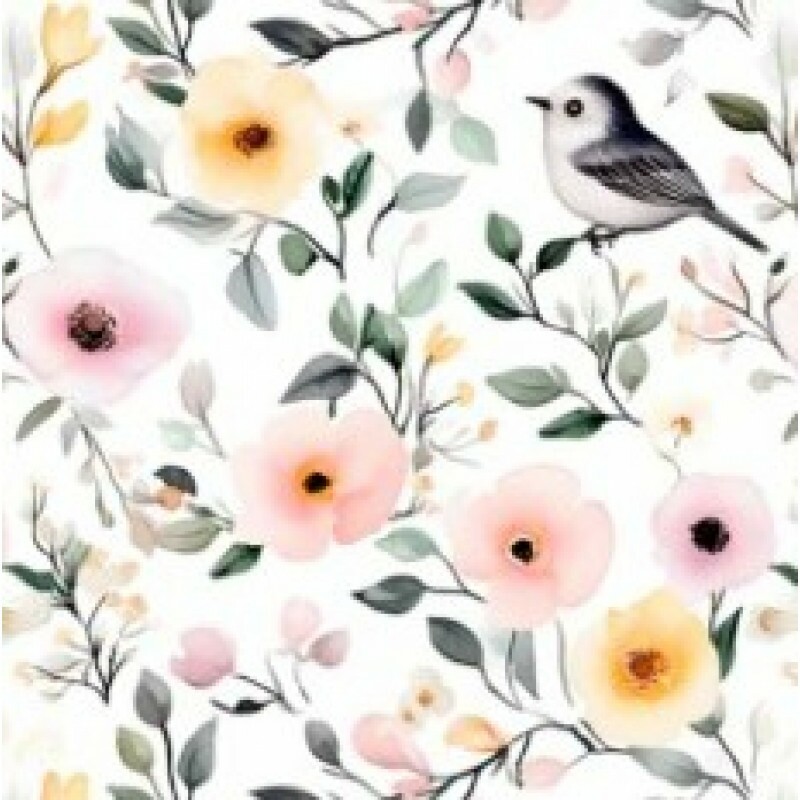 OT25 - TRICOL. COLEÇÃO BLACK BIRD - PASSAROS PEQUENOS 100% ALGODÃO 01896/001