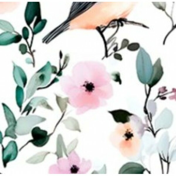 OT25 - TRICOL. COLEÇÃO BLACK BIRD - PASSAROS GRANDES -100% ALGODÃO 01897/001