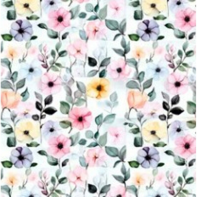 OT25 - TRICOL. COLEÇÃO BLACK BIRD - FLORES EM PATCH -100% ALGODÃO 01899/001