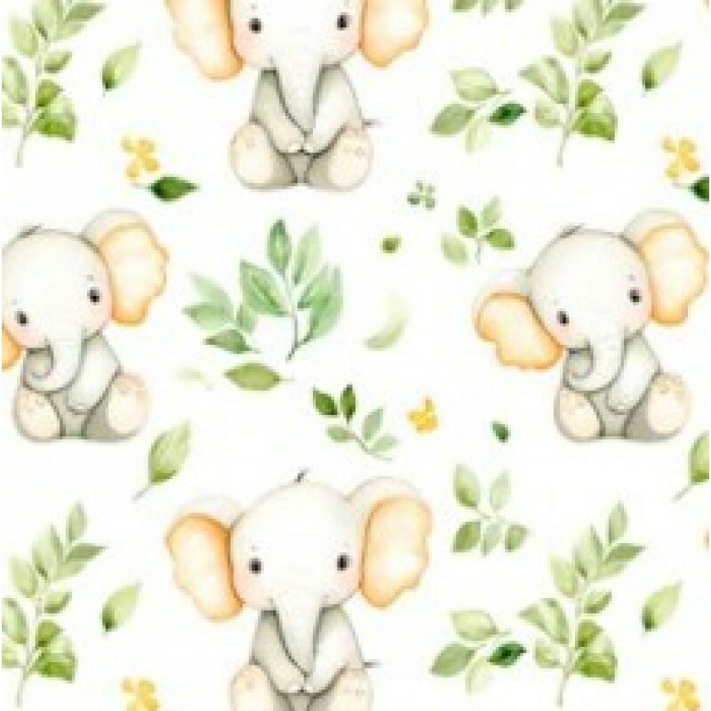 OT25 - TRICOL. COLEÇÃO SELVA - ELEFANTE - 100% ALGODÃO 01066/001