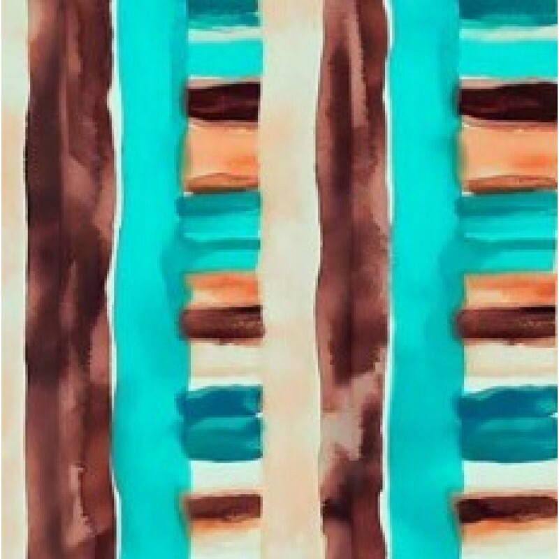 OT25 - TRICOL. COLEÇÃO TURQUOISE - TEXTURA GEOMETRICA - 100% ALGODÃO 02009/001