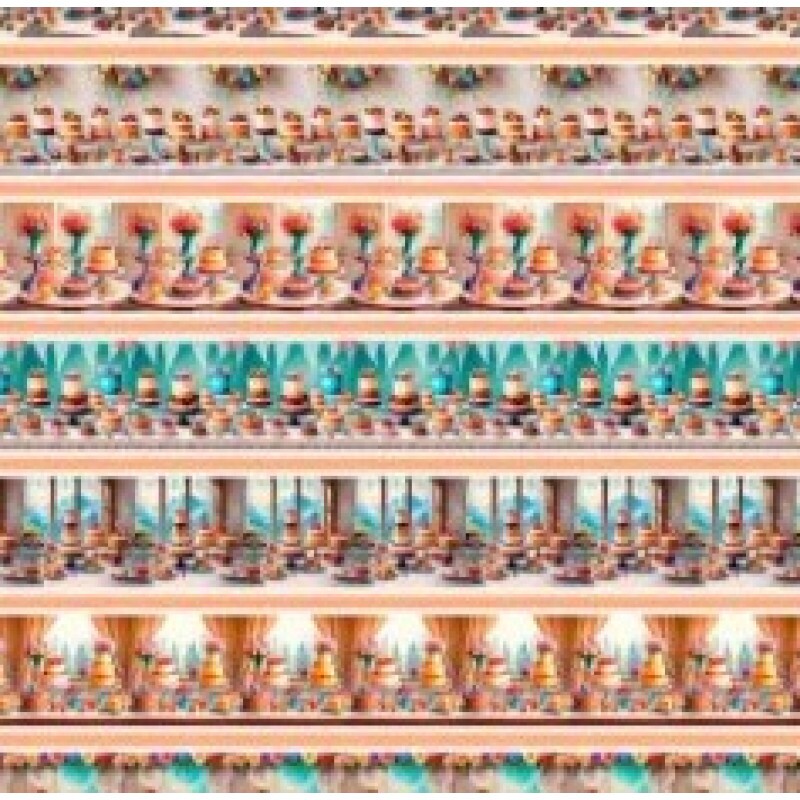 OT25 - TRICOL. COLEÇÃO BARRADOS - BOLOS - 100% ALGODÃO 02341/001