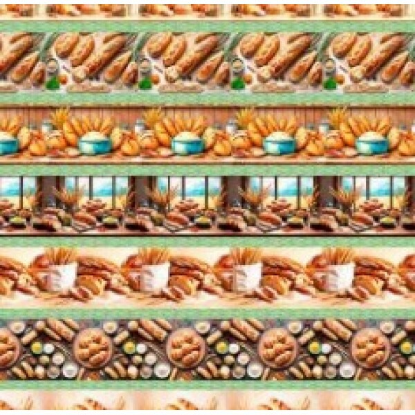 OT25 - TRICOL. COLEÇÃO BARRADOS - BARRADO DE PÃES - 100% ALGODÃO 02669/001