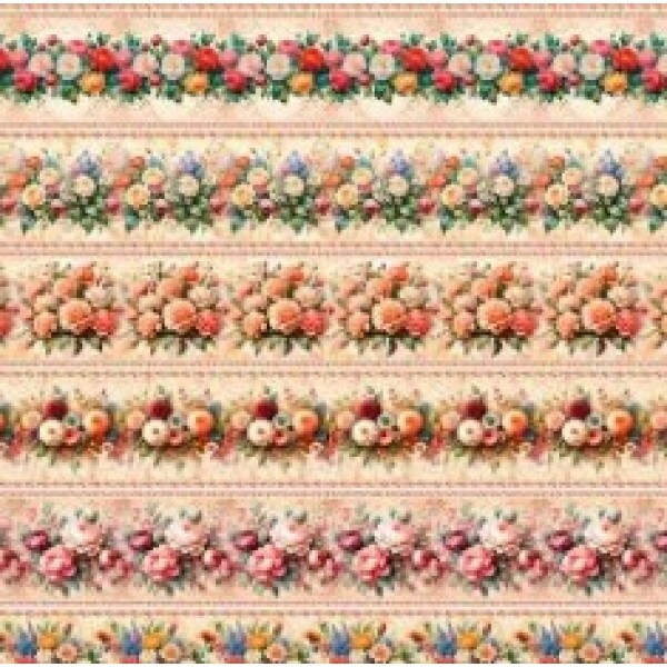 OT25 - TRICOL. COLEÇÃO BARRADOS - FLORAL 100% ALGODÃO - 04423-001