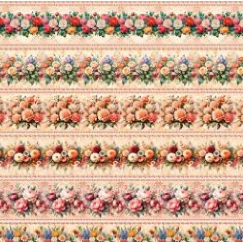 OT25 - TRICOL. COLEÇÃO BARRADOS - FLORAL 100% ALGODÃO - 04423-001