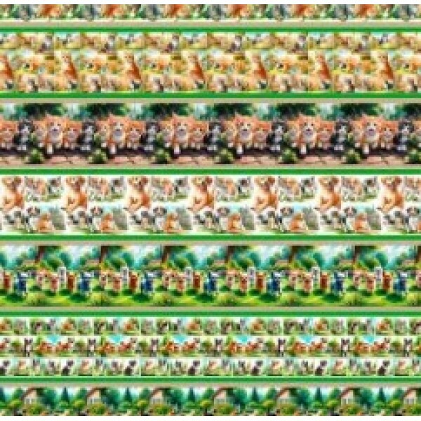 OT25 - TRICOL. COLEÇÃO BARRADOS - CÃES E GATOS 100% ALGODÃO 03067/001