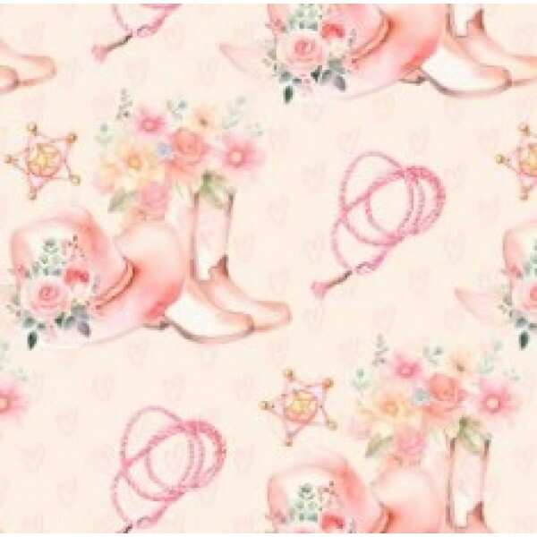 OT25 - TRICOL. COLEÇÃO COUNTRY INFANTIL - CHAPEU E BOTA - 100% ALGODÃO 03079/001