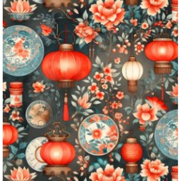 OT25 - TRICOL. COLEÇÃO TESOUROS DO ORIENTE - LUMINARIAS E MANDALAS - 100% ALGODÃO 03265/001