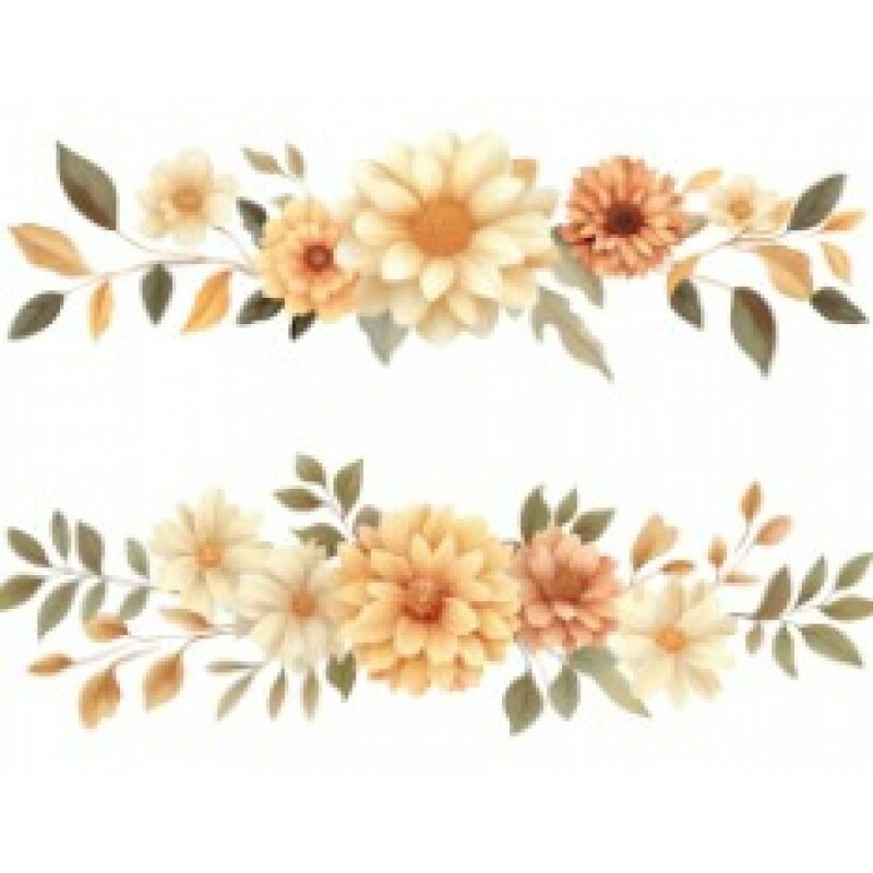 TRANSFER TEXTIL PASSE E CRIE - BARRADO DE BROMÉLIAS