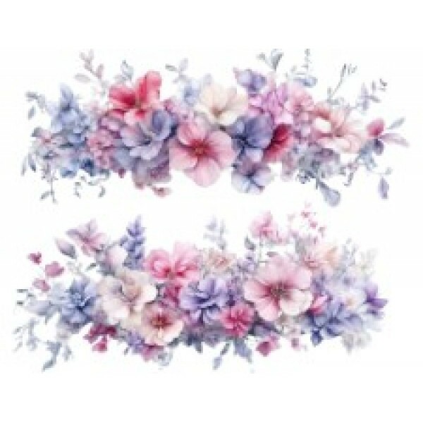 TRANSFER TEXTIL PASSE E CRIE - BARRADO DE PASSARINHOS COLORIDOS