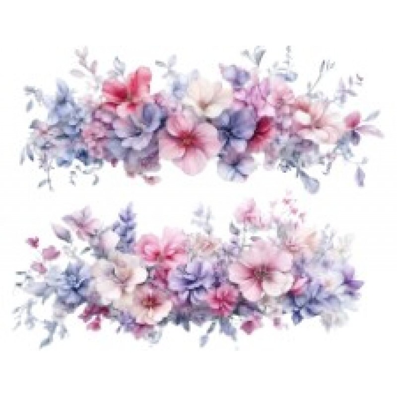 TRANSFER TEXTIL PASSE E CRIE - BARRADO DE PASSARINHOS COLORIDOS