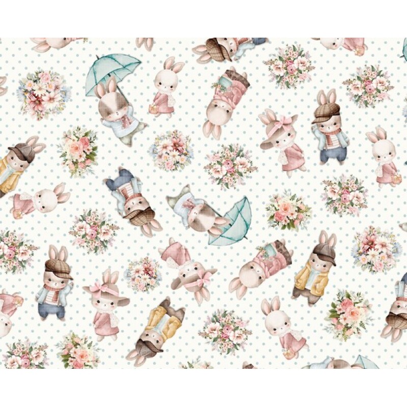 DZ25 - TRICOL. COLEÇÃO PASCOA 2026  POR IVANA MADI - COELHOS - 100% ALGODÃO - 05545-001