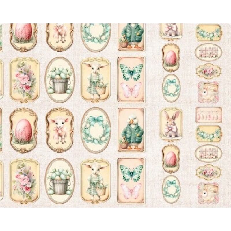 DZ25 - TRICOL. COLEÇÃO PASCOA 2026 - PAINEL E ETIQUETAS - 100% ALGODÃO 04163-001