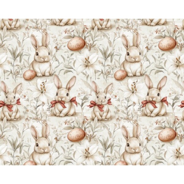 DZ25 - TRICOL. COLEÇÃO PASCOA 2026 - COELHOS COM LAÇOS - 100% ALGODÃO 04177-001