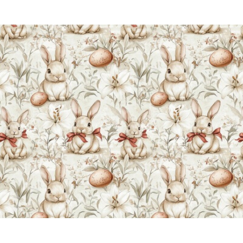 DZ25 - TRICOL. COLEÇÃO PASCOA 2026 - COELHOS COM LAÇOS - 100% ALGODÃO 04177-001