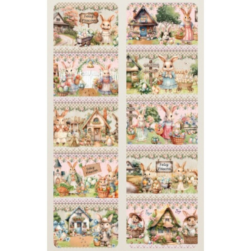 DZ25 - TRICOL. COLEÇÃO PASCOA 2026 - BARRADO - 100% ALGODÃO A3945-001