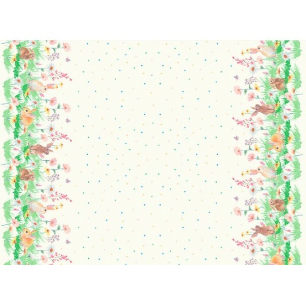 COL/ DOCE ALGODÃO PASCOA 2025 - SARJA DIGITAL EST. HIDRORREPELENTE - BARRADO DE COELHO -  82242-01 - C