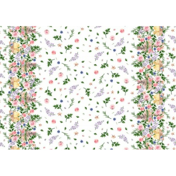 COL/ DOCE ALGODÃO PASCOA 2025 - SARJA DIGITAL EST. HIDRORREPELENTE - BARRADO PROVENCAL - ( 81258-03 ) - C