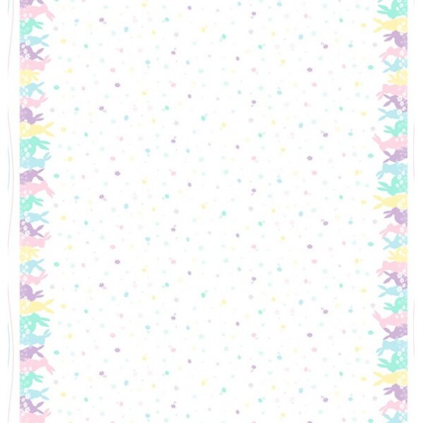 COL/ DOCE ALGODÃO PASCOA 2025 - SARJA DIGITAL EST. HIDRORREPELENTE - BARRADO DE COELHO- ( 81255 VAR,03 ) - C