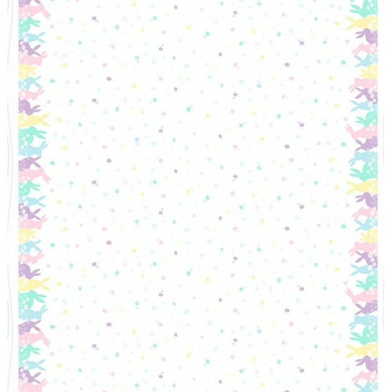 COL/ DOCE ALGODÃO PASCOA 2025 - SARJA DIGITAL EST. HIDRORREPELENTE - BARRADO DE COELHO- ( 81255 VAR,03 ) - C