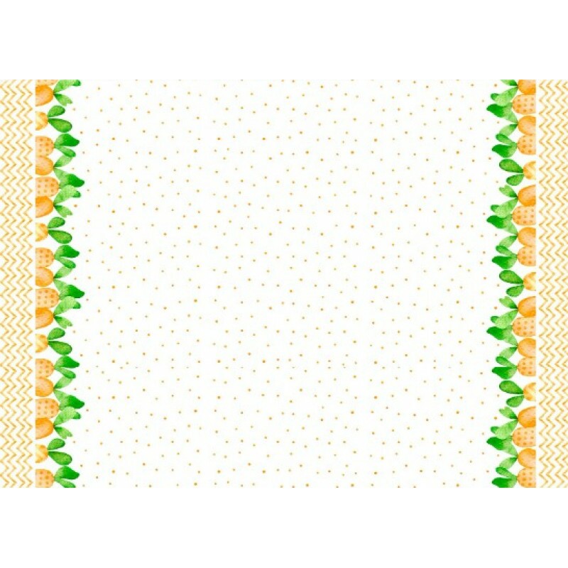 COL/ DOCE ALGODÃO PASCOA 2025 - SARJA DIGITAL EST. HIDRORREPELENTE - BARRADO DE CENOURA C/ POA - 91178-001