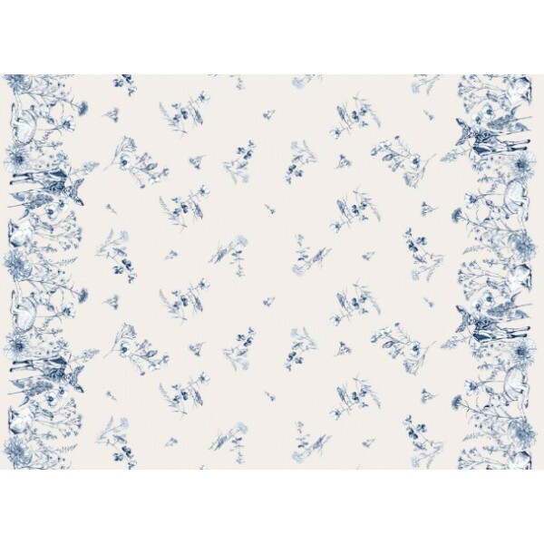 SARJA HIDRORREPELENTE PÁSCOA 2026  - STORIA STAMPA BARRADO SILVESTRE BEGE 100% ALGODÃO - A0655-001