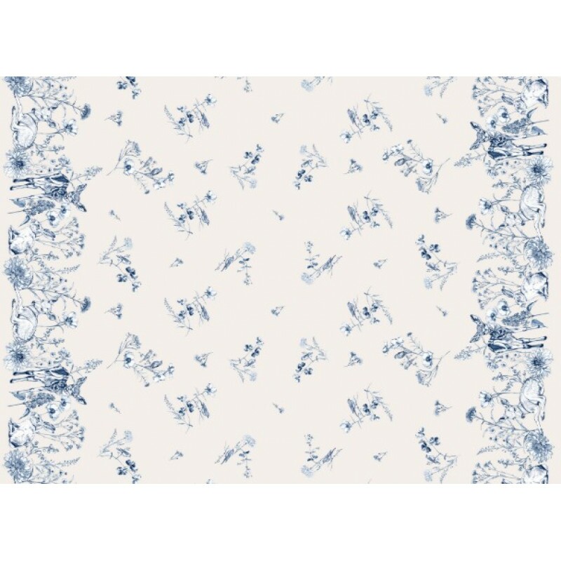 SARJA HIDRORREPELENTE PÁSCOA 2026  - STORIA STAMPA BARRADO SILVESTRE BEGE 100% ALGODÃO - A0655-001