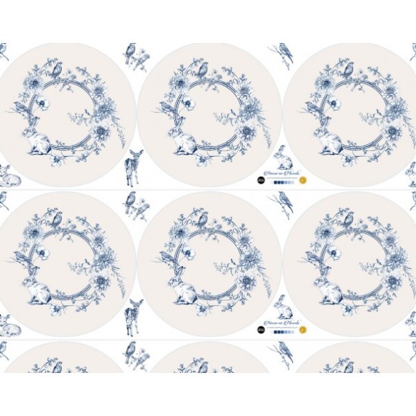 TRICOL. COLEÇÃO PÁSCOA 2026 - STORIA STAMPA - SOUSPLAT SILVESTRE BEGE - 100% ALGODÃO - A0650-001