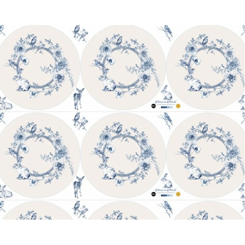 TRICOL. COLEÇÃO PÁSCOA 2026 - STORIA STAMPA - SOUSPLAT SILVESTRE BEGE - 100% ALGODÃO - A0650-001