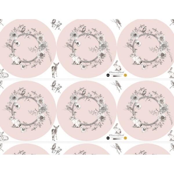 TRICOL. COLEÇÃO PASCOA 2026 - STORIA STAMPA - SOUSPLAT SILVESTRE ROSA - 100% ALGODÃO - A0651-001