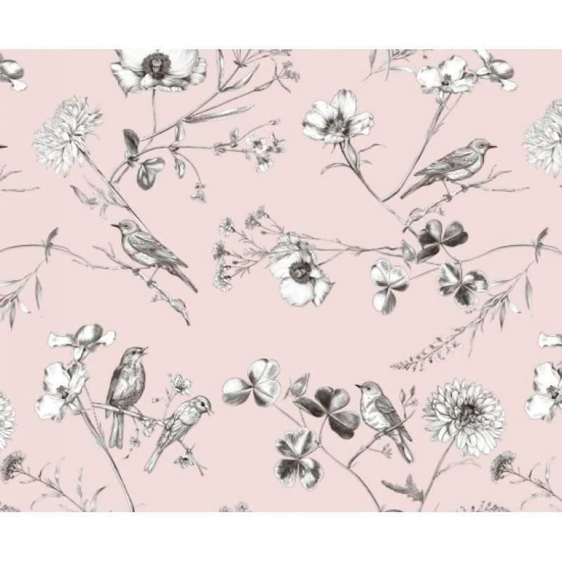 TRICOL. COLEÇÃO PASCOA 2026 - STORIA STAMPA - SILVESTRE ROSA COM PRETO - 100% ALGODÃO - A0653-001