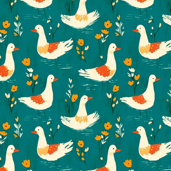 ST25 - TRICOL. COLEÇÃO MODERN GEESE - GANSO  - 100% ALGODÃO 01883/001