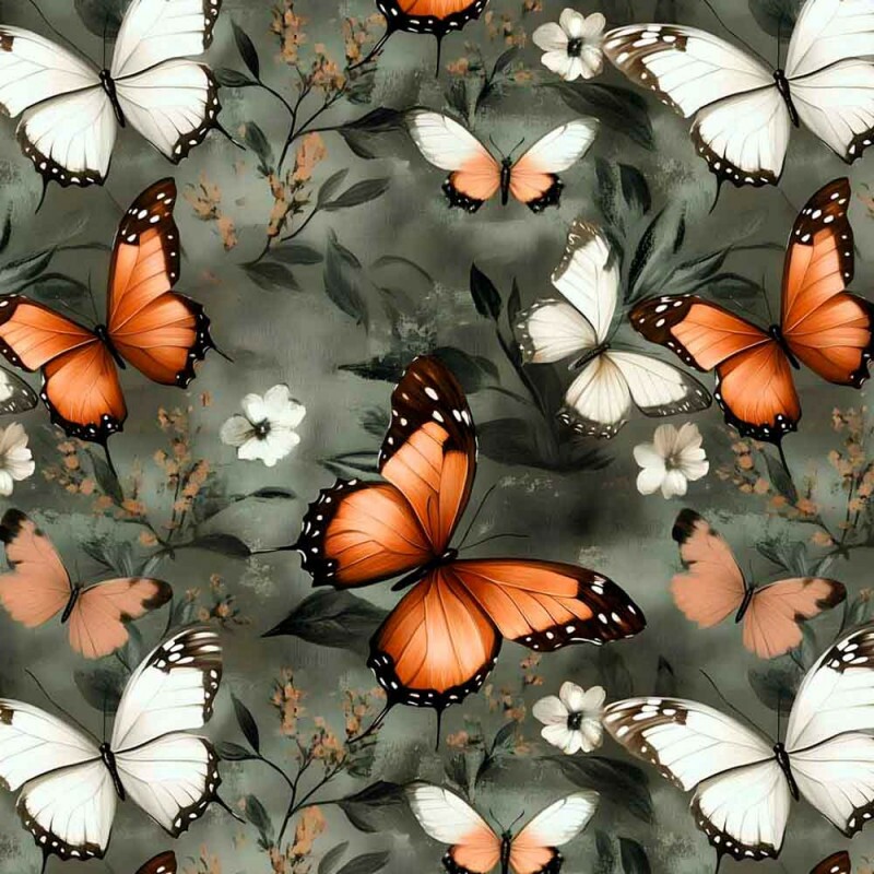 ST25 -TRICOL. COLEÇÃO AMBER WINGS - BORBOLETAS PEQUENAS - 100% ALGODÃO 01941/001