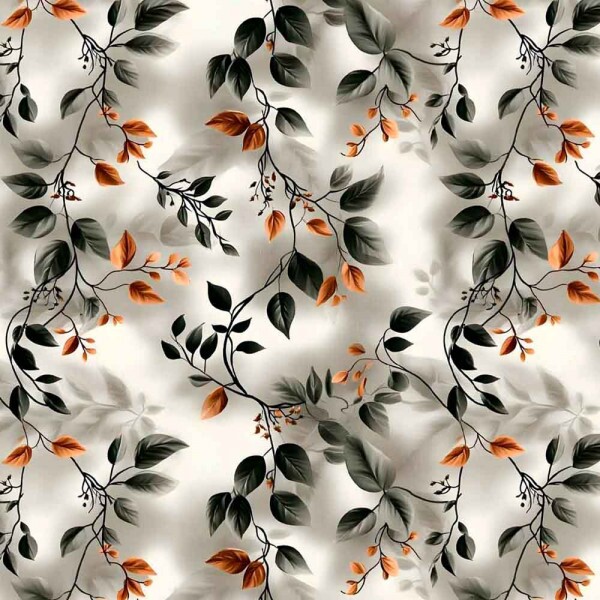 ST25 -TRICOL. COLEÇÃO AMBER WINGS - RAMOS FUNDO CLARO - 100% ALGODÃO 01945/001